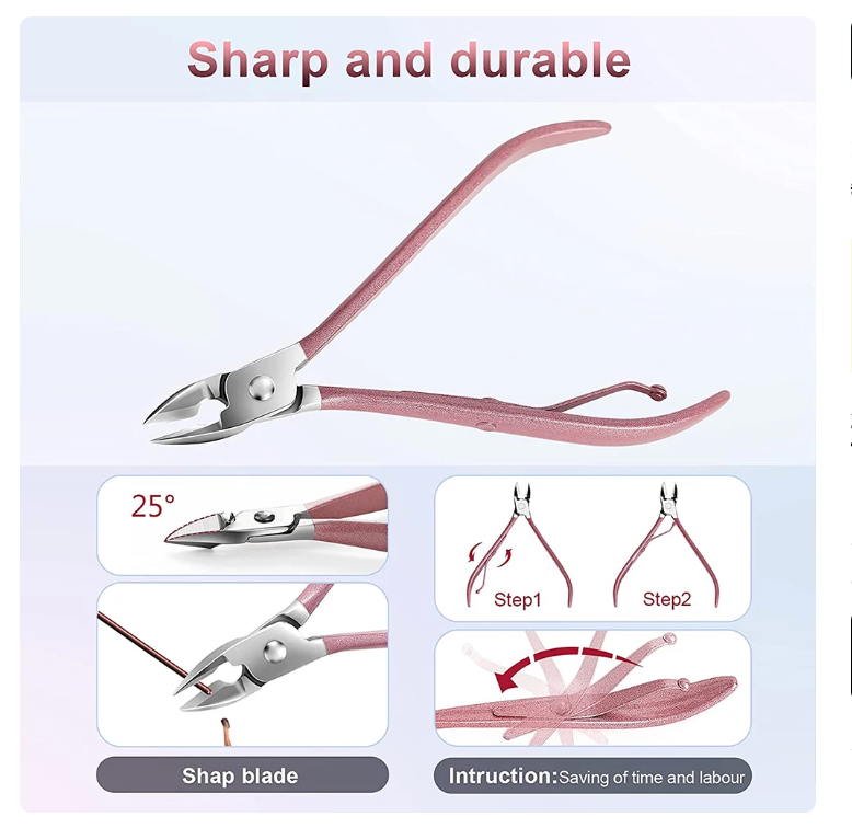 (26 PCS ) Professional Nail Clippers Pedicure Kit Nail Cutter Scissor Cuticle Nipper Nails Tool Foot Face Grooming Kit Manicure Set