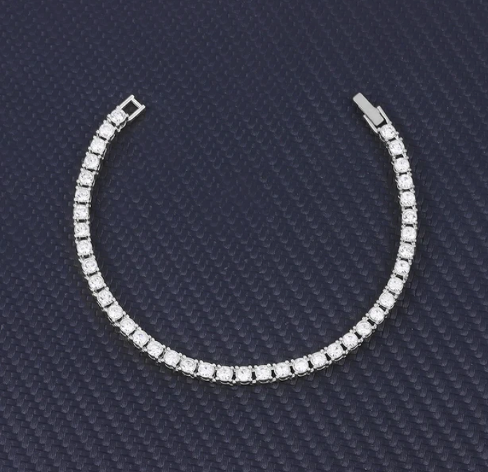 Charm Sand Blast Bracelet Cuban Chain - Men Bling 8.5'' Bracelets Fashion Jewelry (MJ3)(F83)1