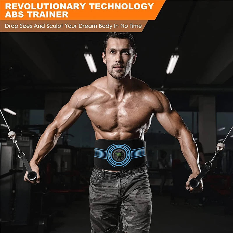 Revolutionary Rechargeable Abs Muscle Trainer; A Comfortable Fat Burning Device.