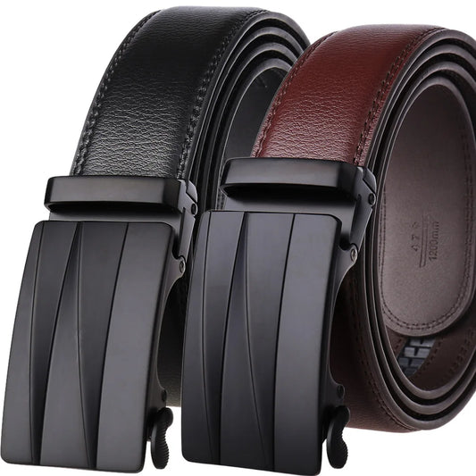 Designer Belts for Men Metal Automatic Buckle Split Leather Waist Belt Luxury Fashion Cowhide Men's Belt 3.5cm Ceinture Homme