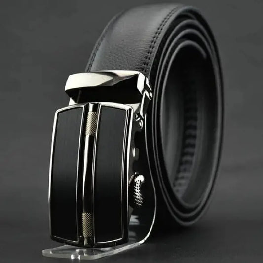 Famous Men's Belt Top Quality Genuine Leather Belts Male Metal Automatic Buckle Waist Band Luxury Fashion Business Men's Belts