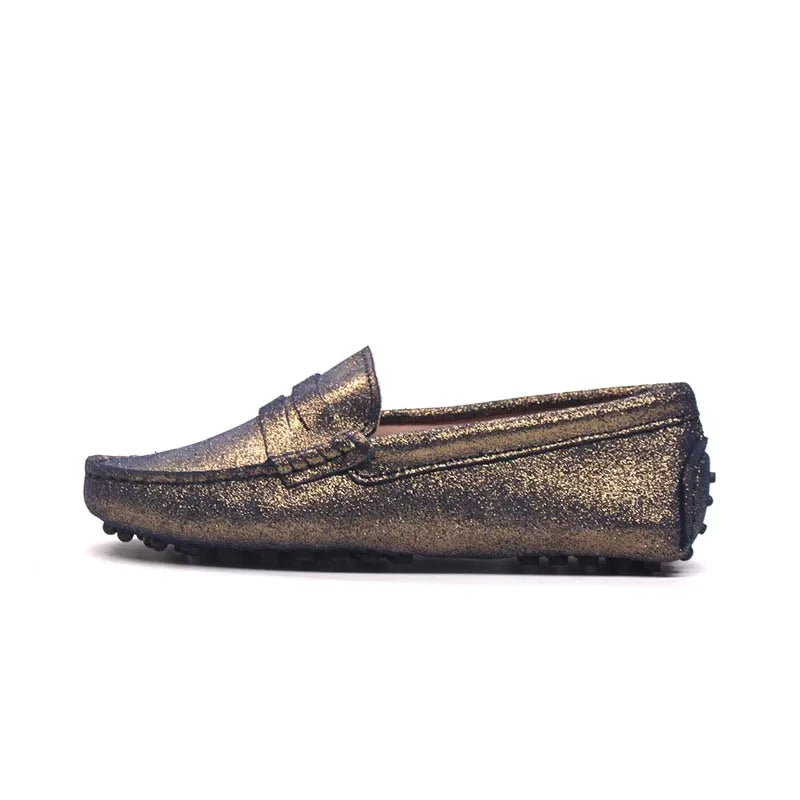 Great Women Genuine Leather Spring Flat Shoes Casual Loafers Slip On Women's Flats Shoes Moccasins Lady Driving Shoes