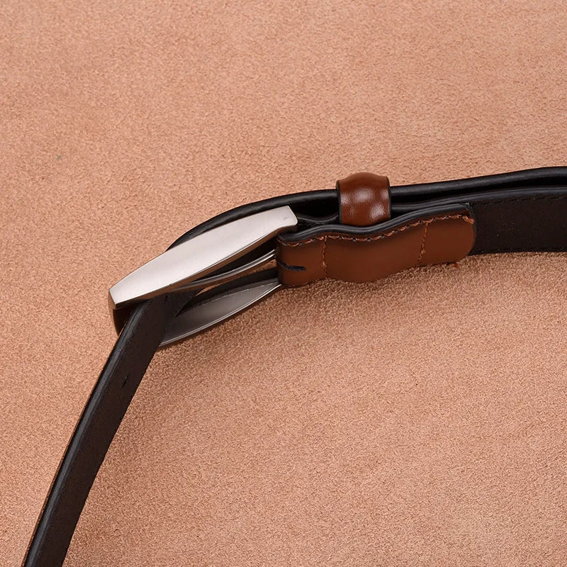 Classic Men Belt For Male Jeans High Quality Leather Belt Man Brown Genuine Leather Strap Luxury Pin Buckle Fancy Vintage