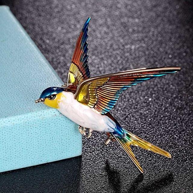 Jewelry Swallow Bird Shape Brooches (D81)(8JW)