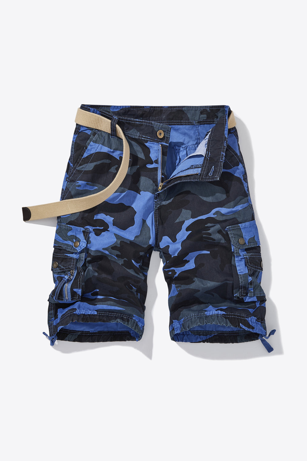 Camouflage Belted Cargo Shorts