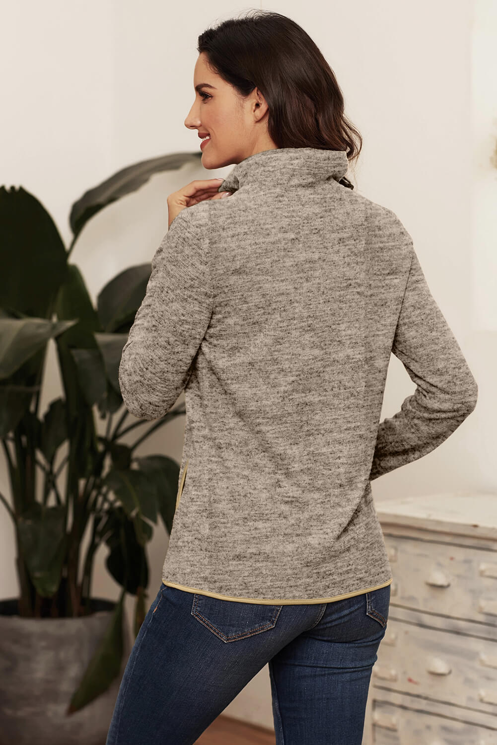 Heathered Quarter-Zip Sweatshirt