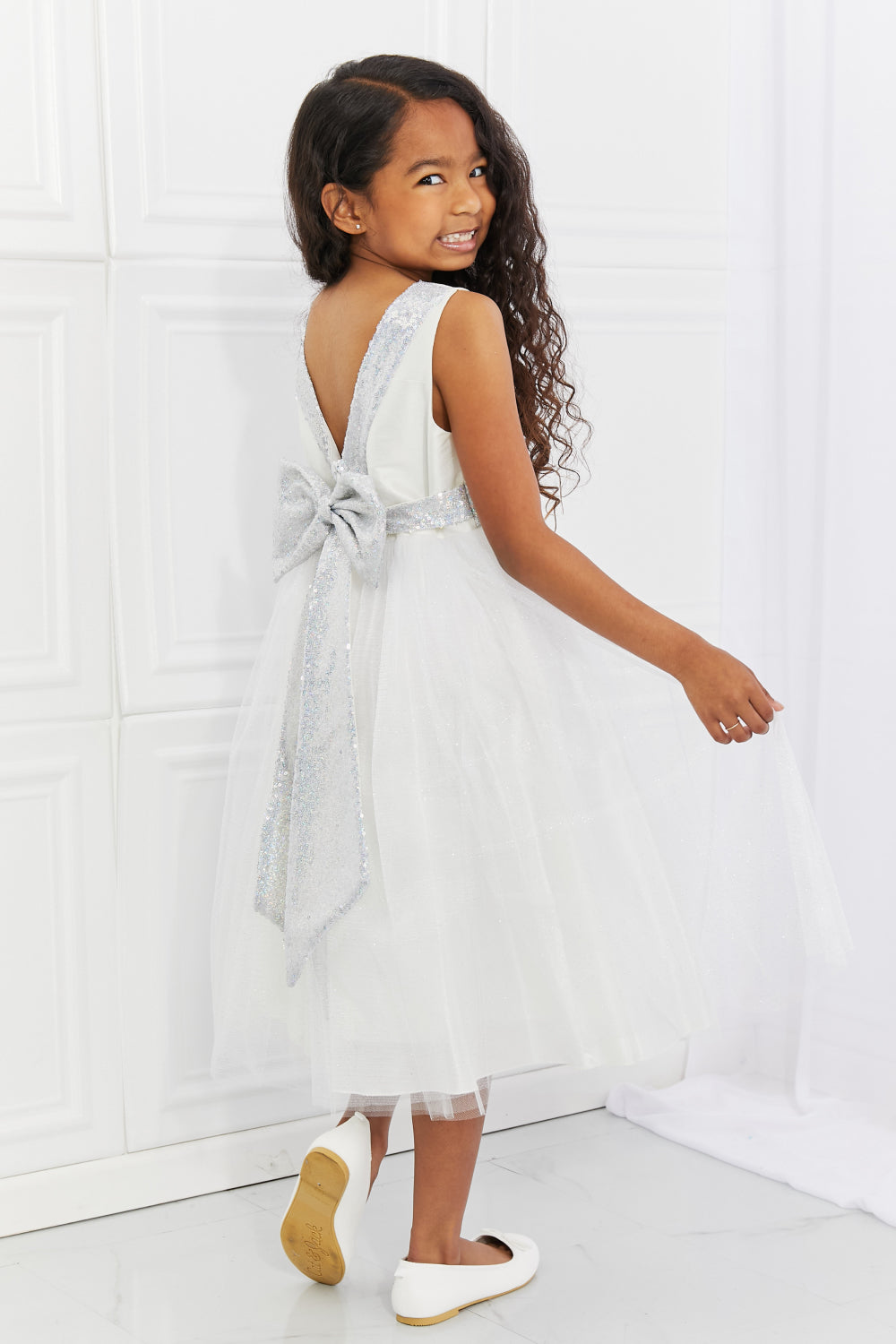 Kid's Dream Little Miss Classy Tutu Dress in Icy White