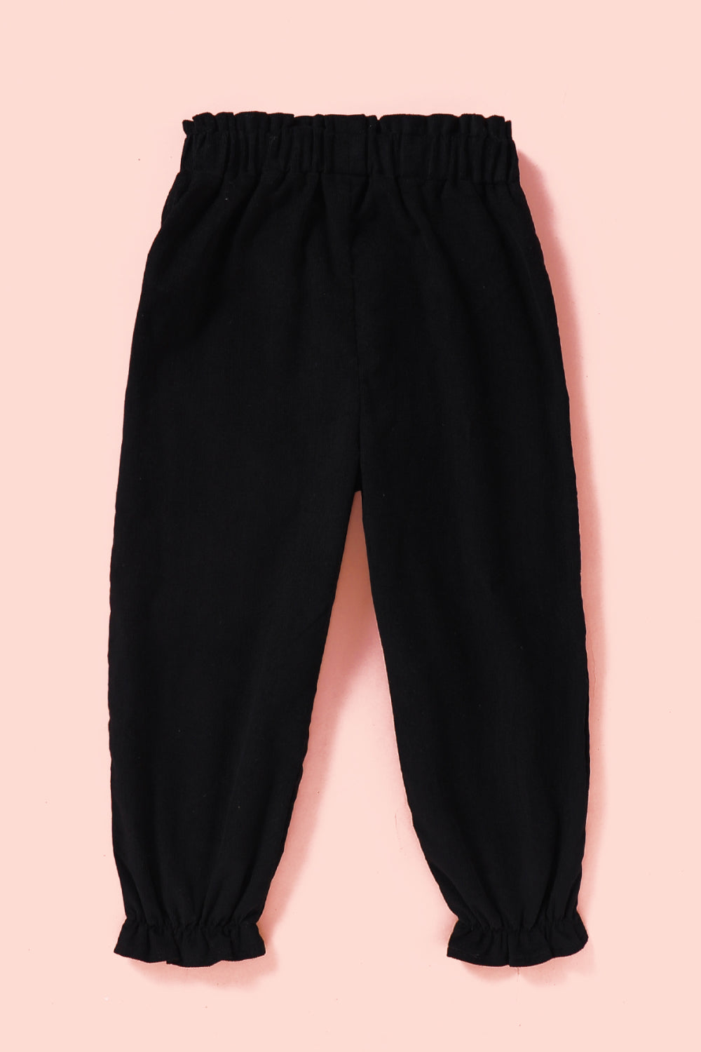 Baby Girls' Paper Bag Pants with Buttons