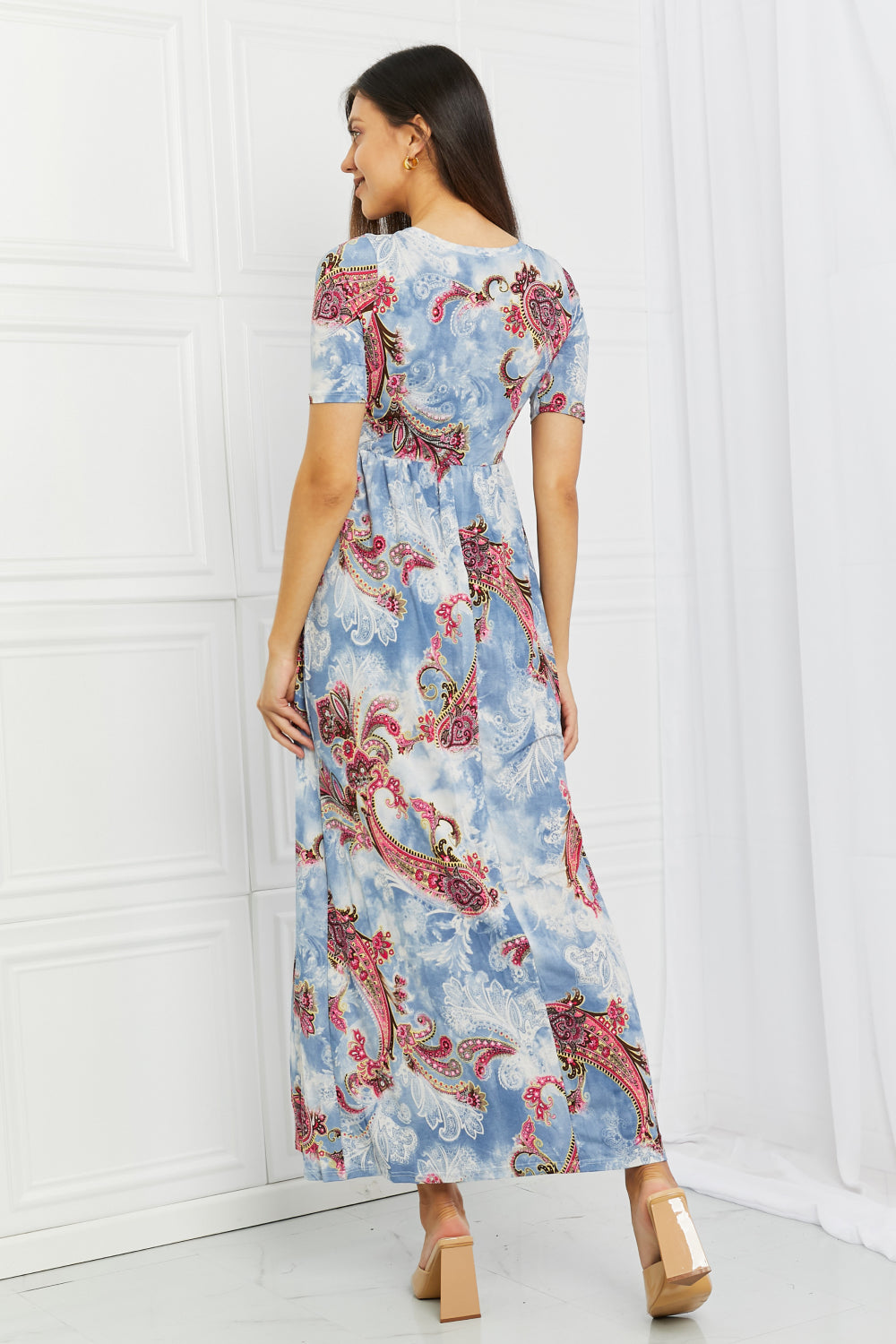Celeste In My Feels Full Size Paisley Maxi Dress