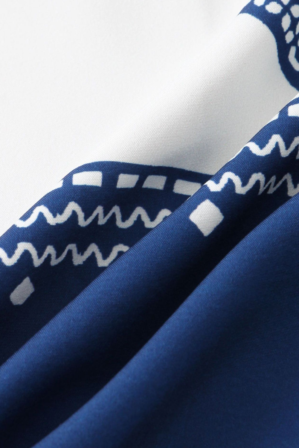 Geometric Print Collared Shirt