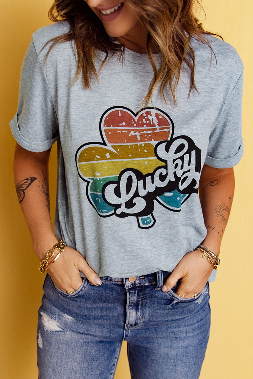 LUCKY Clover Graphic Tee