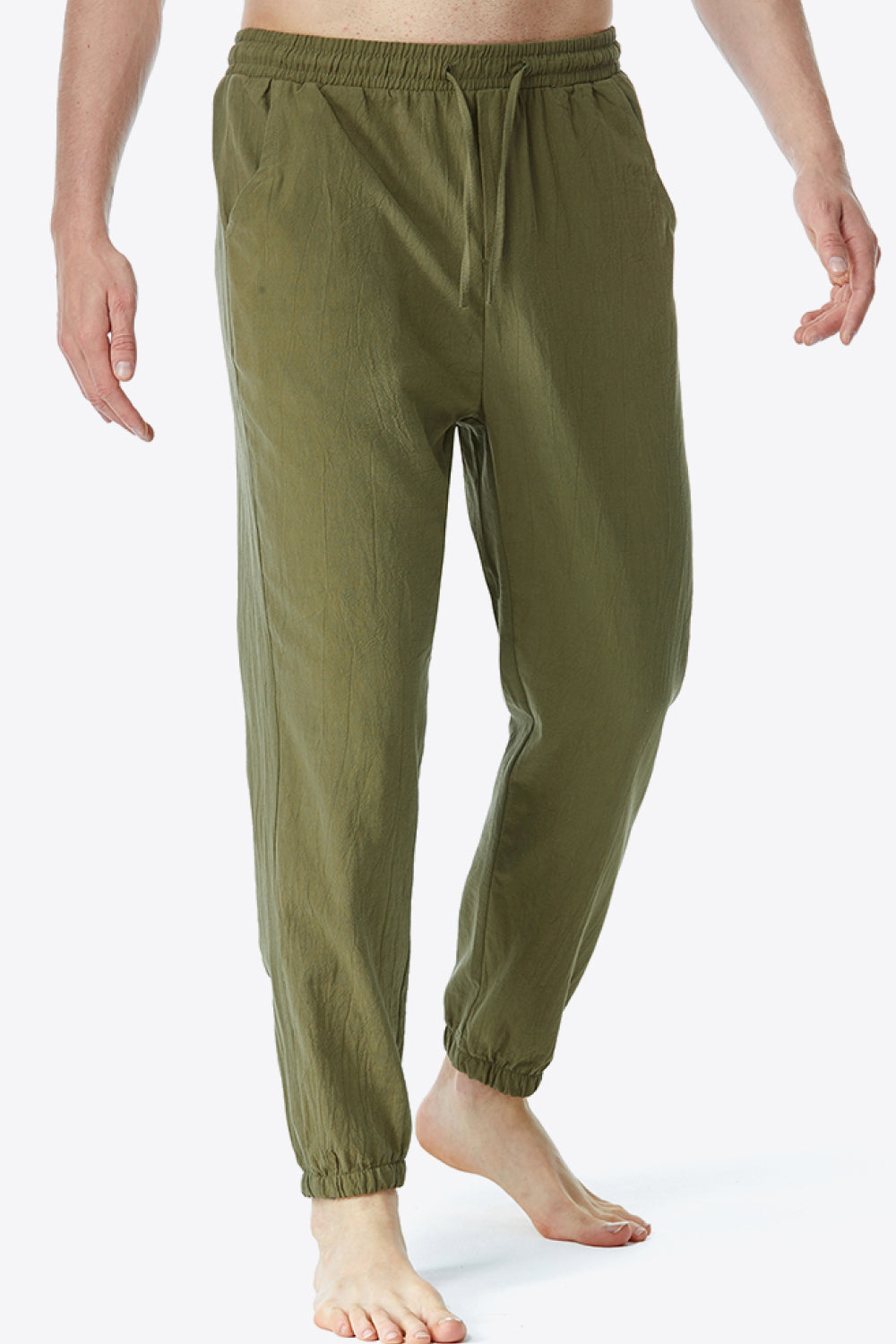 Full Size Drawstring Waist Pants with Pockets