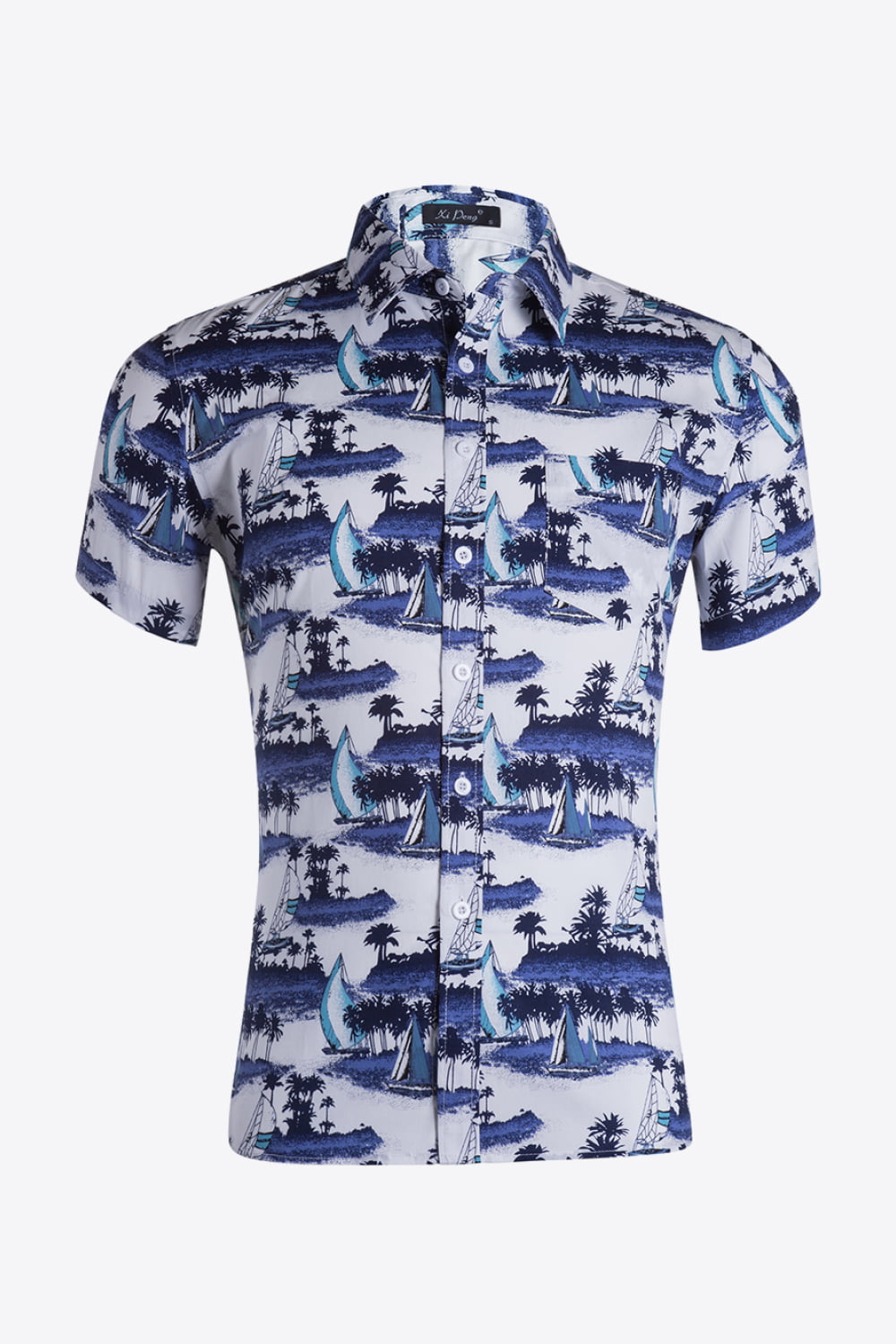 Printed Button-Up Vacation Shirt