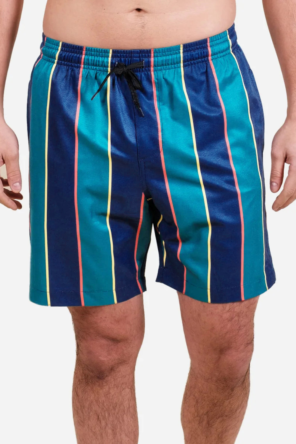 Striped Drawstring Waist Shorts with Pockets
