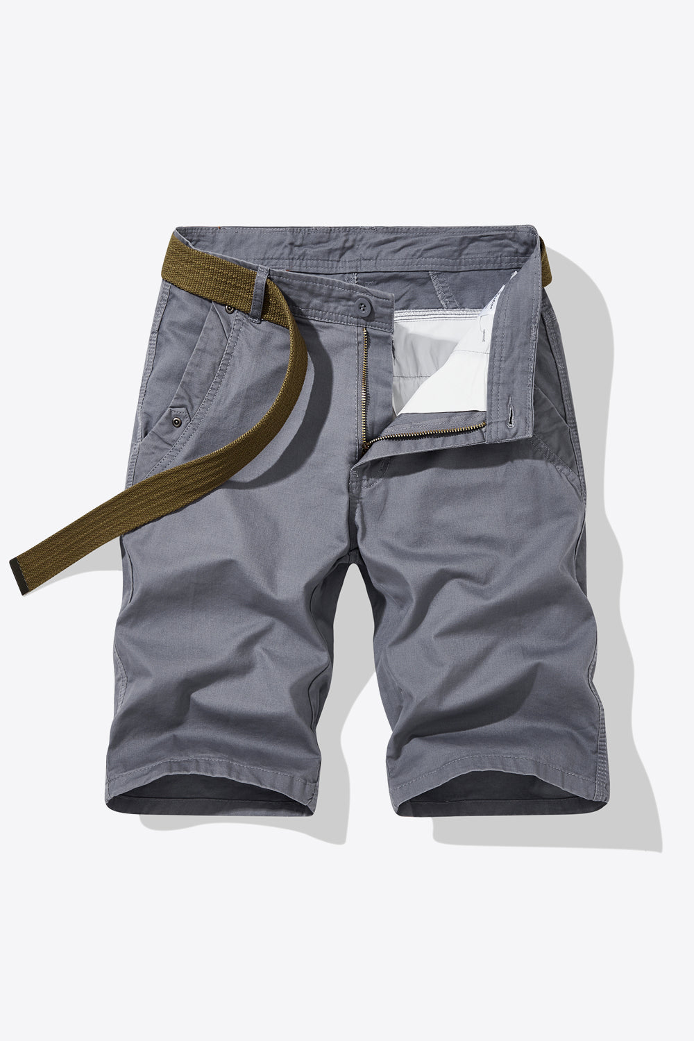 Belted Shorts with Pockets