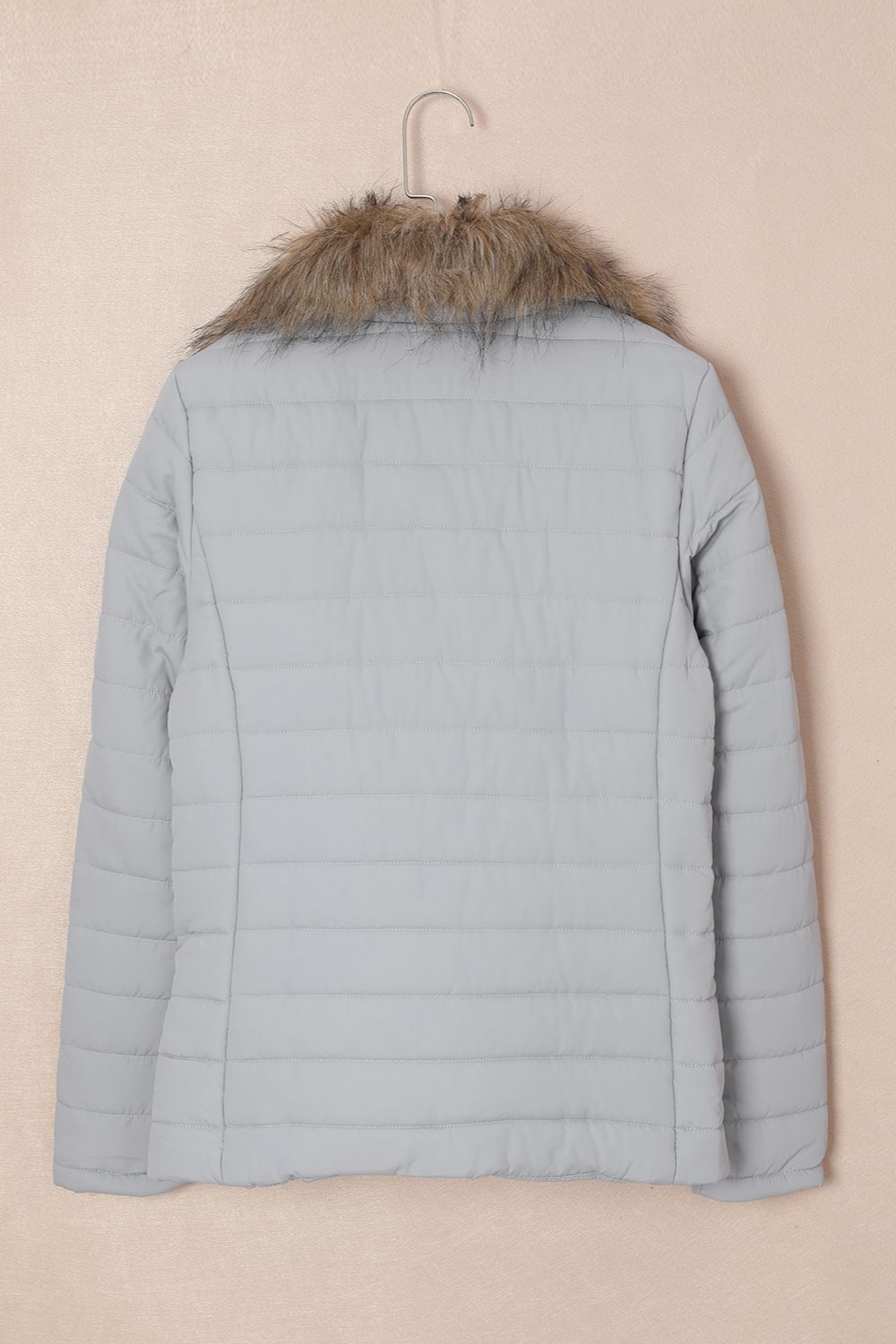 Faux Fur Trim Puffer Jacket