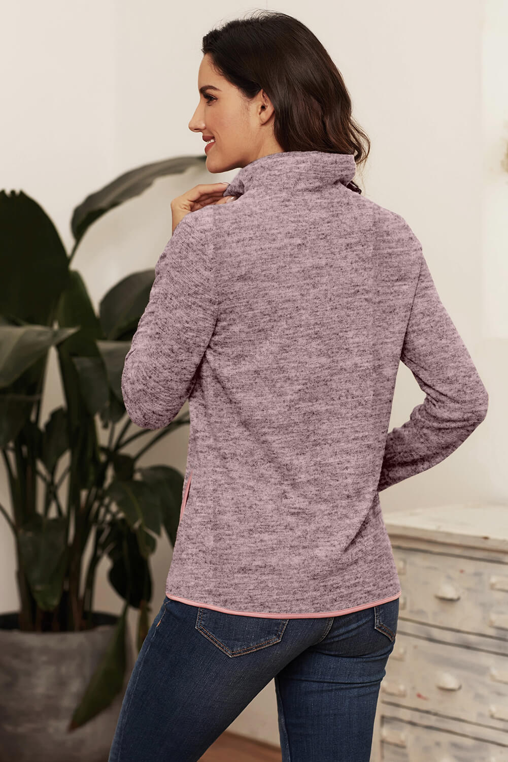 Heathered Quarter-Zip Sweatshirt