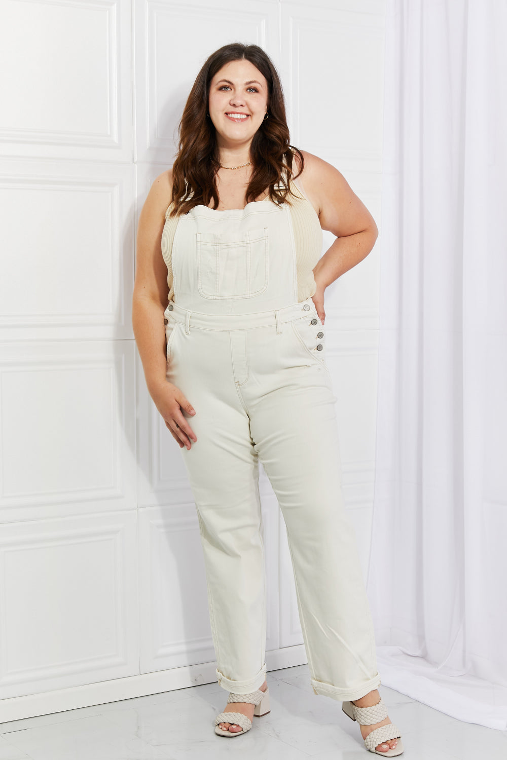 Judy Blue Full Size Taylor High Waist Overalls (TBL2) T