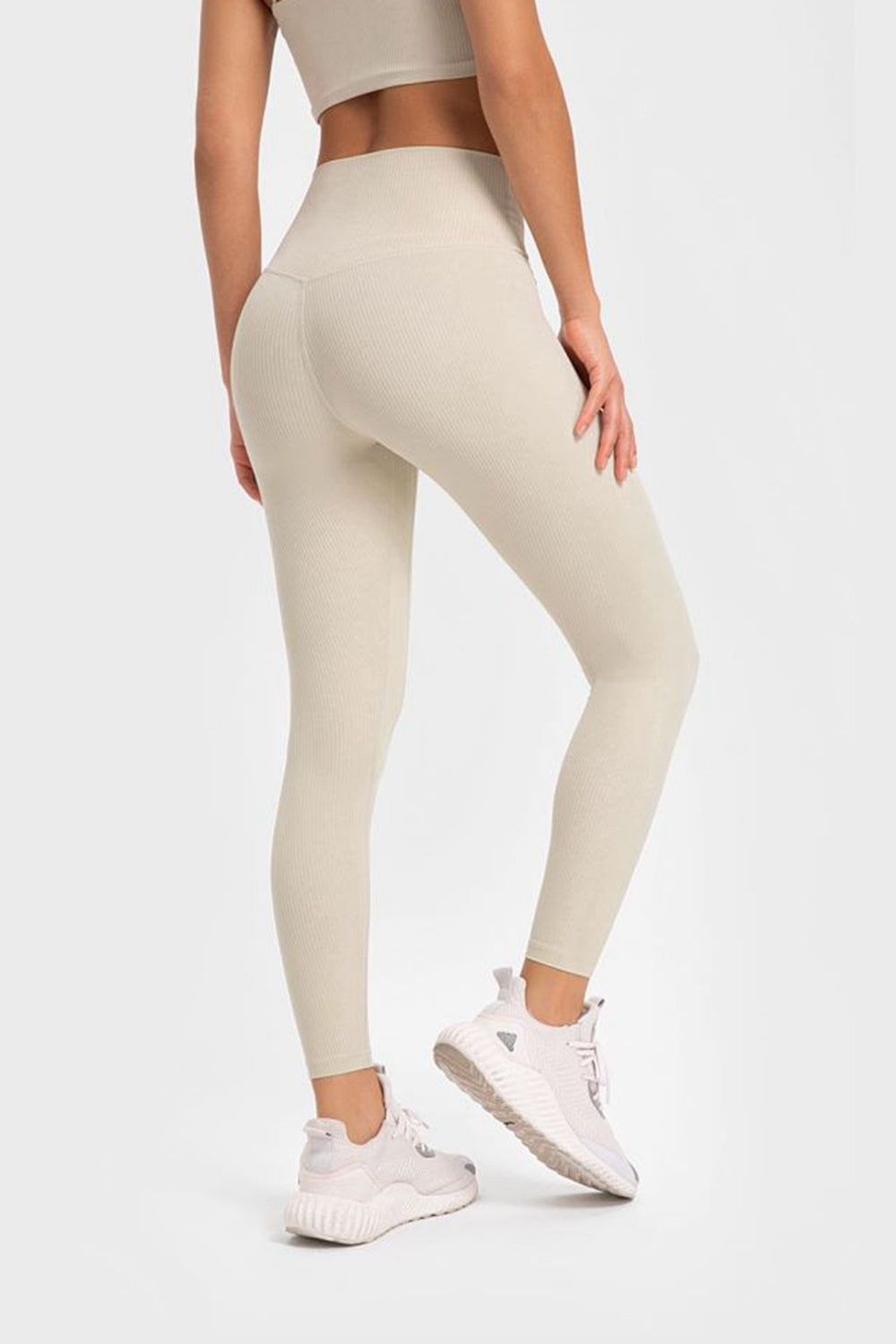 Highly Stretchy Wide Waistband Yoga Leggings (TBL) T - Deals DejaVu