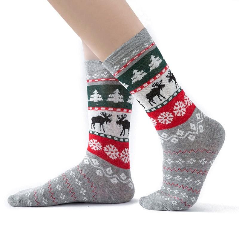 1 Pair Plaid Socks - Casual Autumn And Winter Adult Socks For Christmas (2U92)