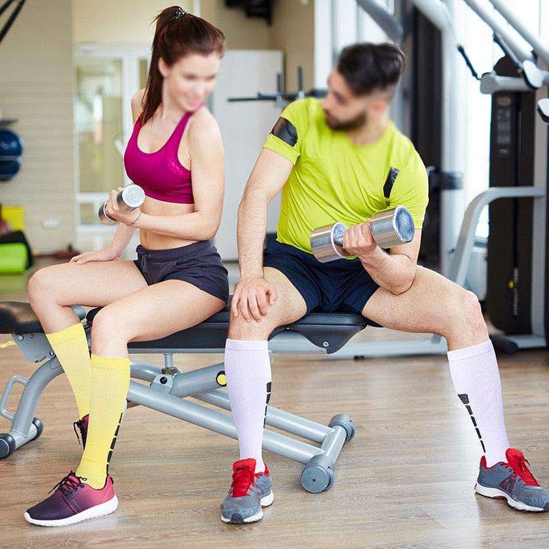 1 Pair Unisex Compression Socks - Leg Relief Pain Knee High Stocks (1U92)