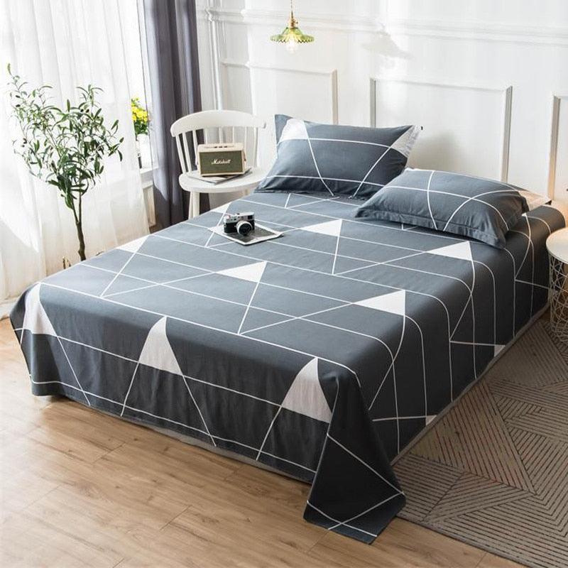 1 Pcs Ployester/Cotton Bed Sheet Set King Full Queen Twin Size Bed Sheet (D63)(5BM)(3BM)