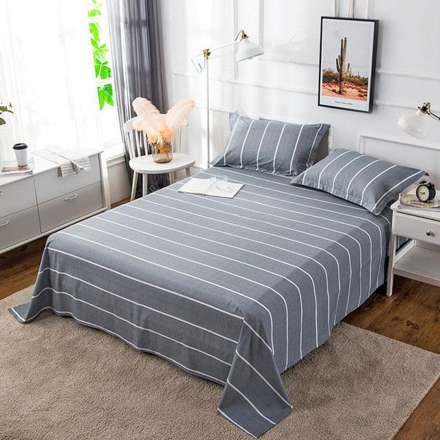 1 Pcs Ployester/Cotton Bed Sheet Set King Full Queen Twin Size Bed Sheet (D63)(5BM)(3BM)