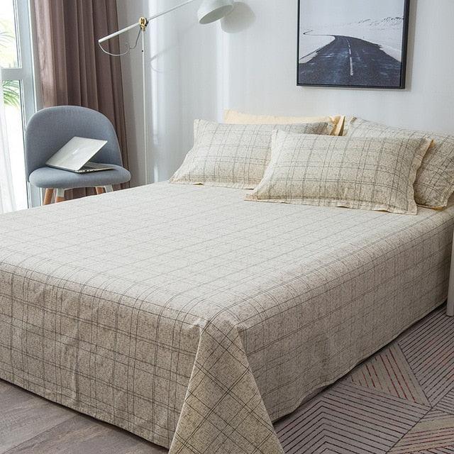 1 Pcs Ployester/Cotton Bed Sheet Set King Full Queen Twin Size Bed Sheet (D63)(5BM)(3BM)