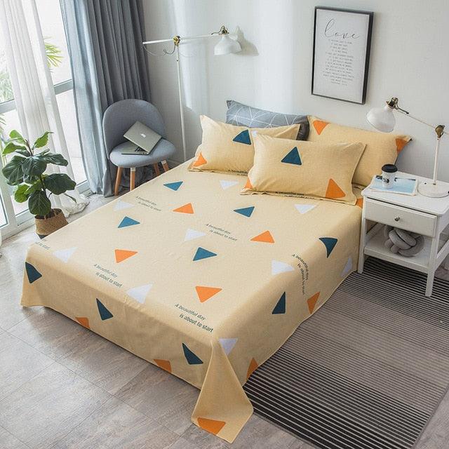 1 Pcs Ployester/Cotton Bed Sheet Set King Full Queen Twin Size Bed Sheet (D63)(5BM)(3BM)