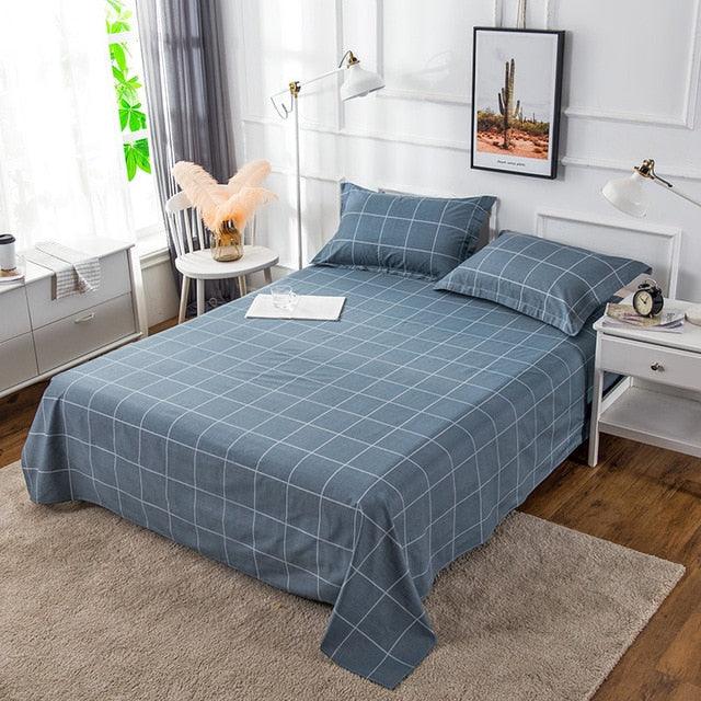 1 Pcs Ployester/Cotton Bed Sheet Set King Full Queen Twin Size Bed Sheet (D63)(5BM)(3BM)