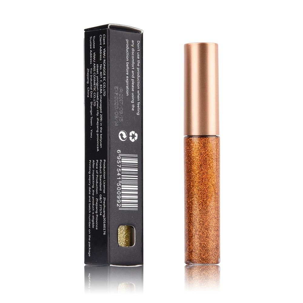 10 Colors/pack Glitter Metallic Eyeshadow Eyeliner Waterproof Shimmer Pigment Liquid Eyeliner (M2)(1U86)(F86)