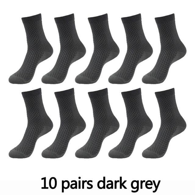 Great 10 Pairs High Quality Bamboo Fiber Men's Socks - Business Breathable Compression Socks (TG8)(F92)
