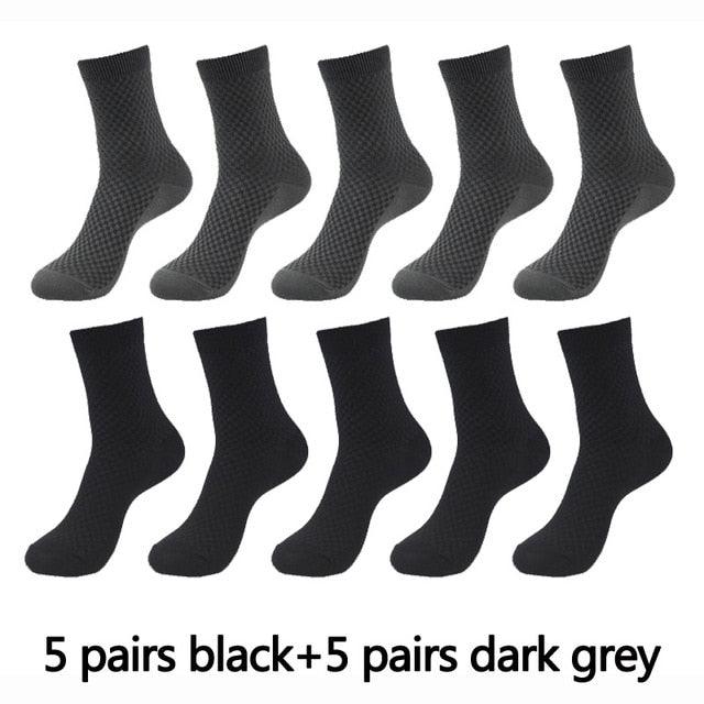 Great 10 Pairs High Quality Bamboo Fiber Men's Socks - Business Breathable Compression Socks (TG8)(F92)