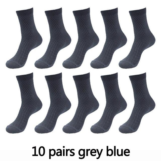 Great 10 Pairs High Quality Bamboo Fiber Men's Socks - Business Breathable Compression Socks (TG8)(F92)
