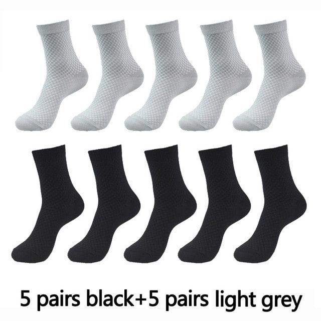Great 10 Pairs High Quality Bamboo Fiber Men's Socks - Business Breathable Compression Socks (TG8)(F92)