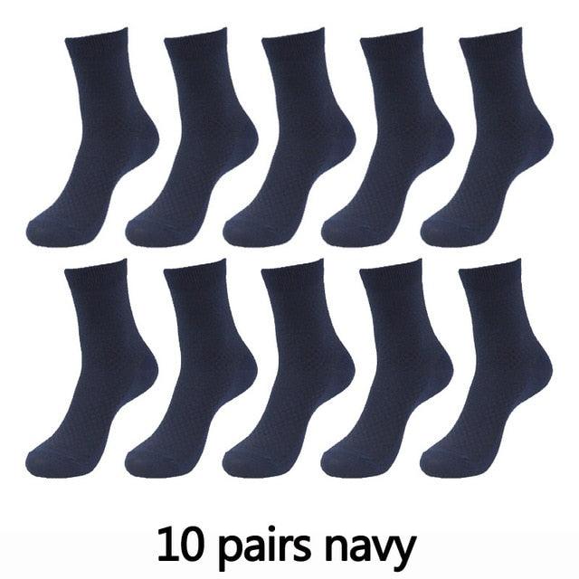 Great 10 Pairs High Quality Bamboo Fiber Men's Socks - Business Breathable Compression Socks (TG8)(F92)