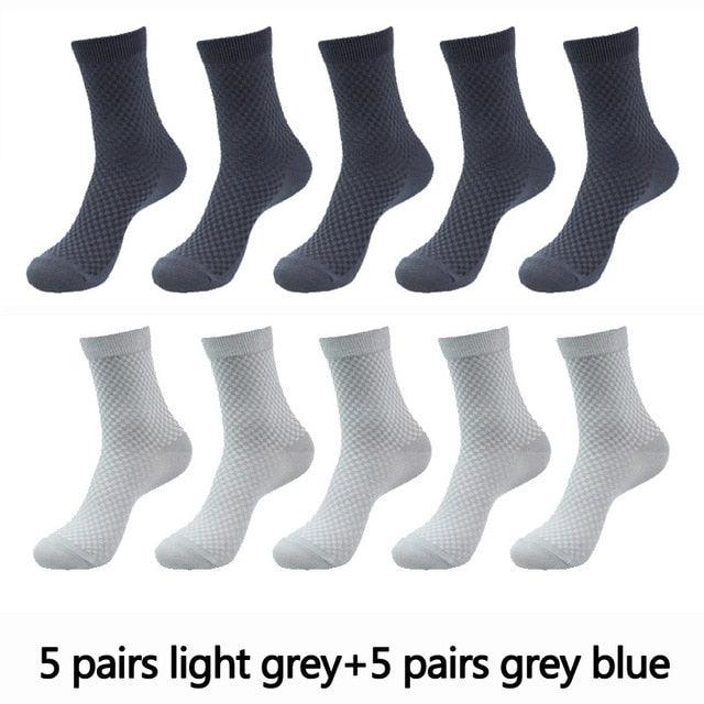 Great 10 Pairs High Quality Bamboo Fiber Men's Socks - Business Breathable Compression Socks (TG8)(F92)