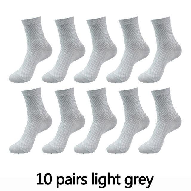 Great 10 Pairs High Quality Bamboo Fiber Men's Socks - Business Breathable Compression Socks (TG8)(F92)