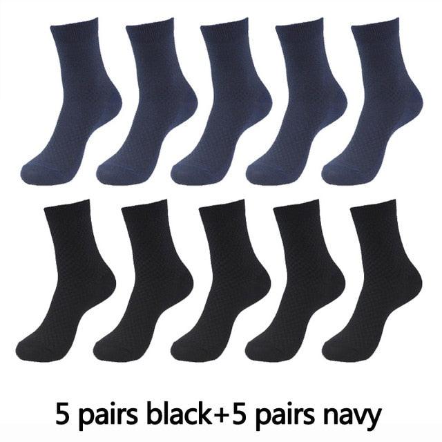Great 10 Pairs High Quality Bamboo Fiber Men's Socks - Business Breathable Compression Socks (TG8)(F92)