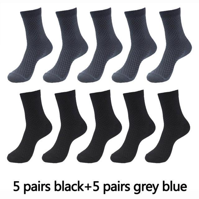 Great 10 Pairs High Quality Bamboo Fiber Men's Socks - Business Breathable Compression Socks (TG8)(F92)