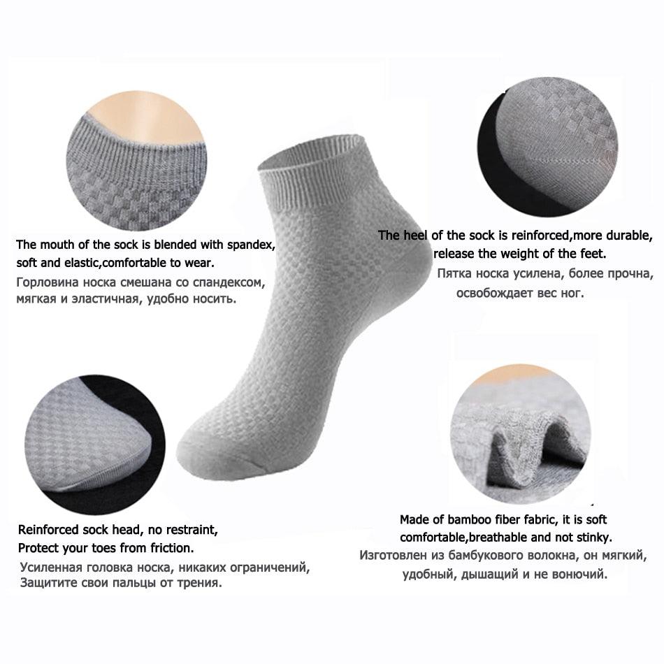 Great 10 Pairs High Quality Bamboo Fiber Men's Socks - Business Breathable Compression Socks (TG8)(F92)