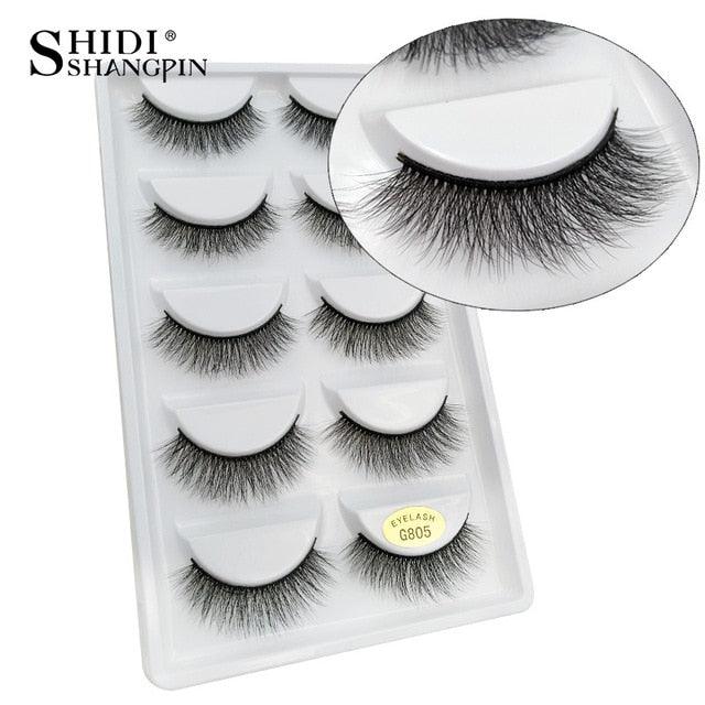 10 lots wholesale price mink eyelashes hand made false eyelash natural long 3d mink lashes (M2)