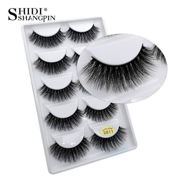10 lots wholesale price mink eyelashes hand made false eyelash natural long 3d mink lashes (M2)