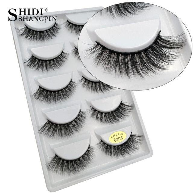 10 lots wholesale price mink eyelashes hand made false eyelash natural long 3d mink lashes (M2)