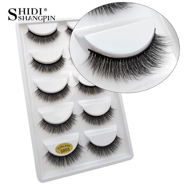 10 lots wholesale price mink eyelashes hand made false eyelash natural long 3d mink lashes (M2)
