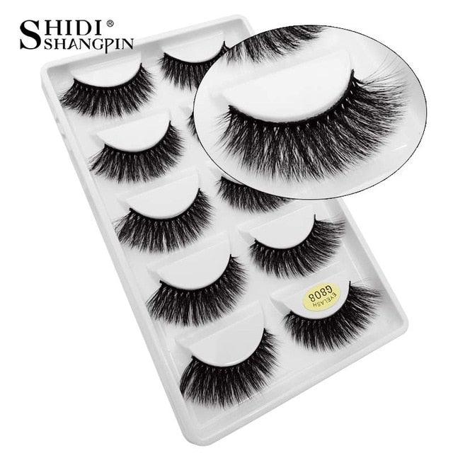 10 lots wholesale price mink eyelashes hand made false eyelash natural long 3d mink lashes (M2)