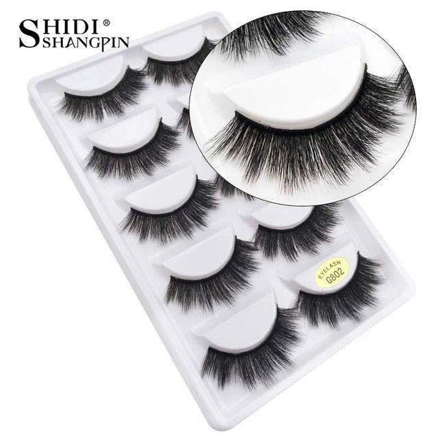 10 lots wholesale price mink eyelashes hand made false eyelash natural long 3d mink lashes (M2)