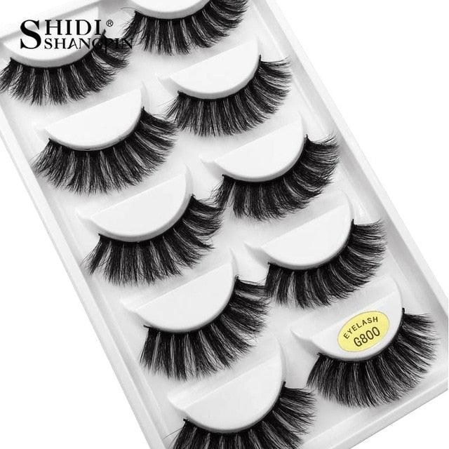 10 lots wholesale price mink eyelashes hand made false eyelash natural long 3d mink lashes (M2)