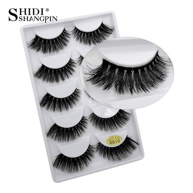 10 lots wholesale price mink eyelashes hand made false eyelash natural long 3d mink lashes (M2)