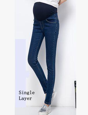 100% Cotton Maternity Jeans - Spring Autumn Pregnancy Belly - Elastic Thin Trousers - Pregnant Women Plus Size L-5XL (Z2)(F4)